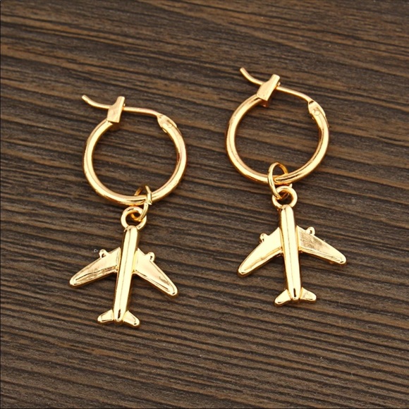 Airplane earrings dangle pendant jewelry - Picture 2 of 4